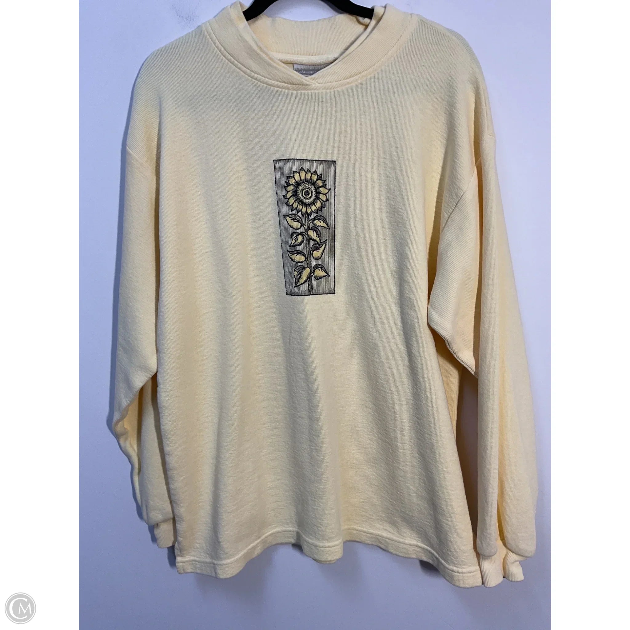 Sweatshirt Collar By Coldwater Creek In Yellow, Size: M
