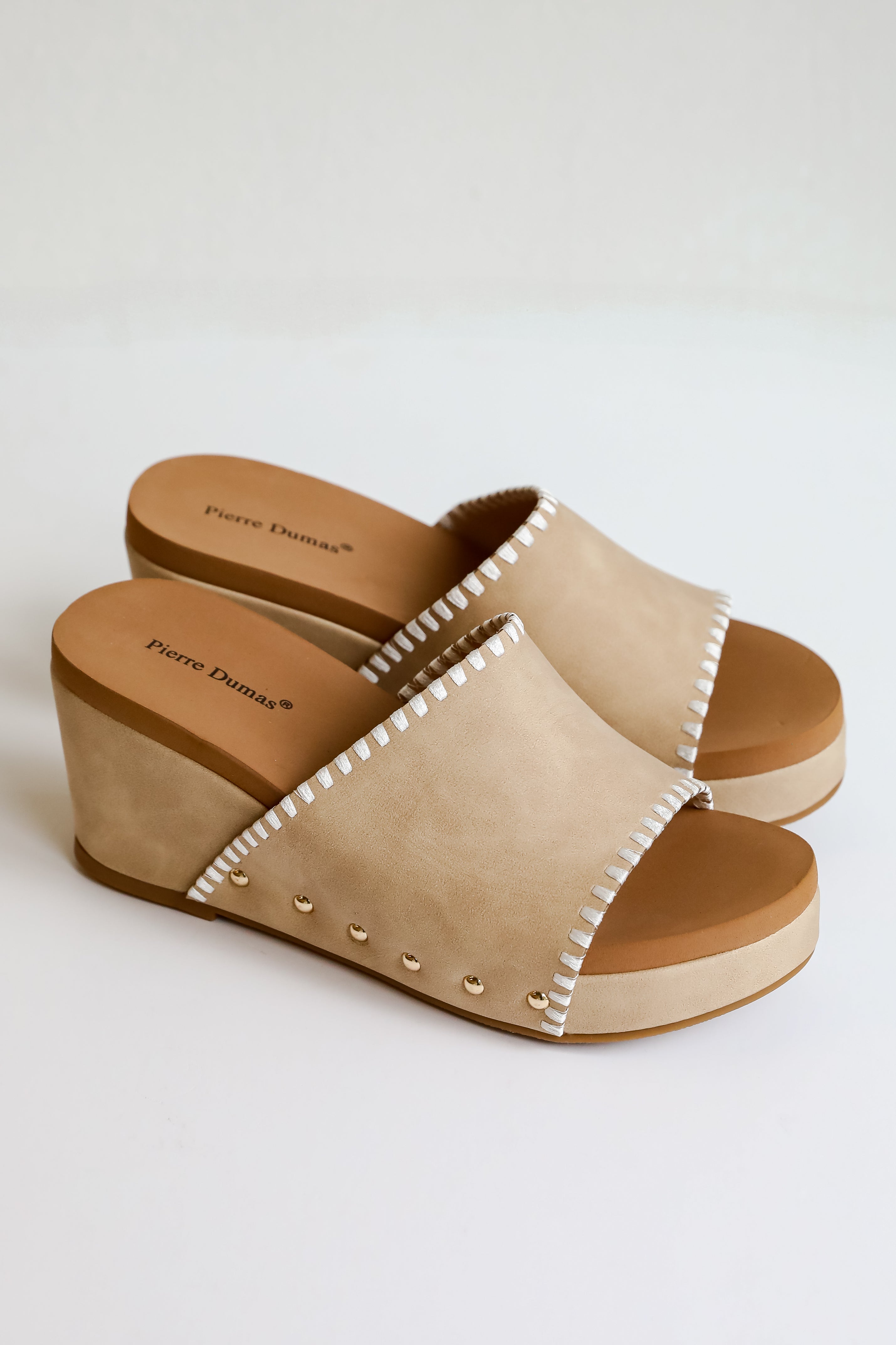 FINAL SALE - Starting The Day Nude Platform Wedges