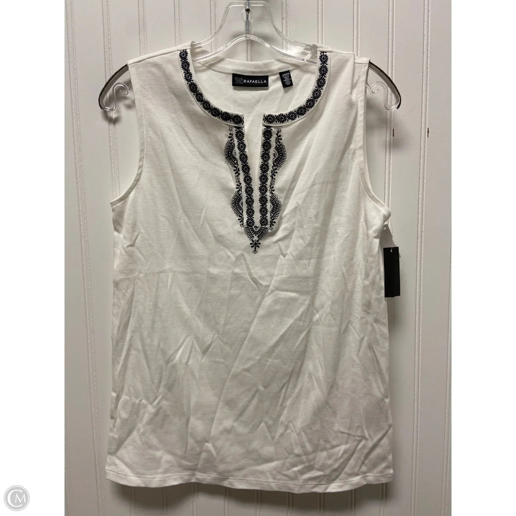 Top Sleeveless Basic By Rafaella In White, Size: Sp