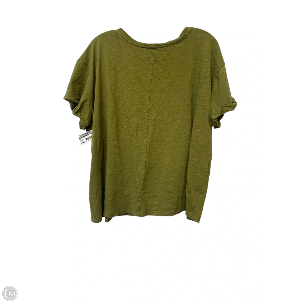 Top Short Sleeve Basic By Pilcro In Green, Size: Xl
