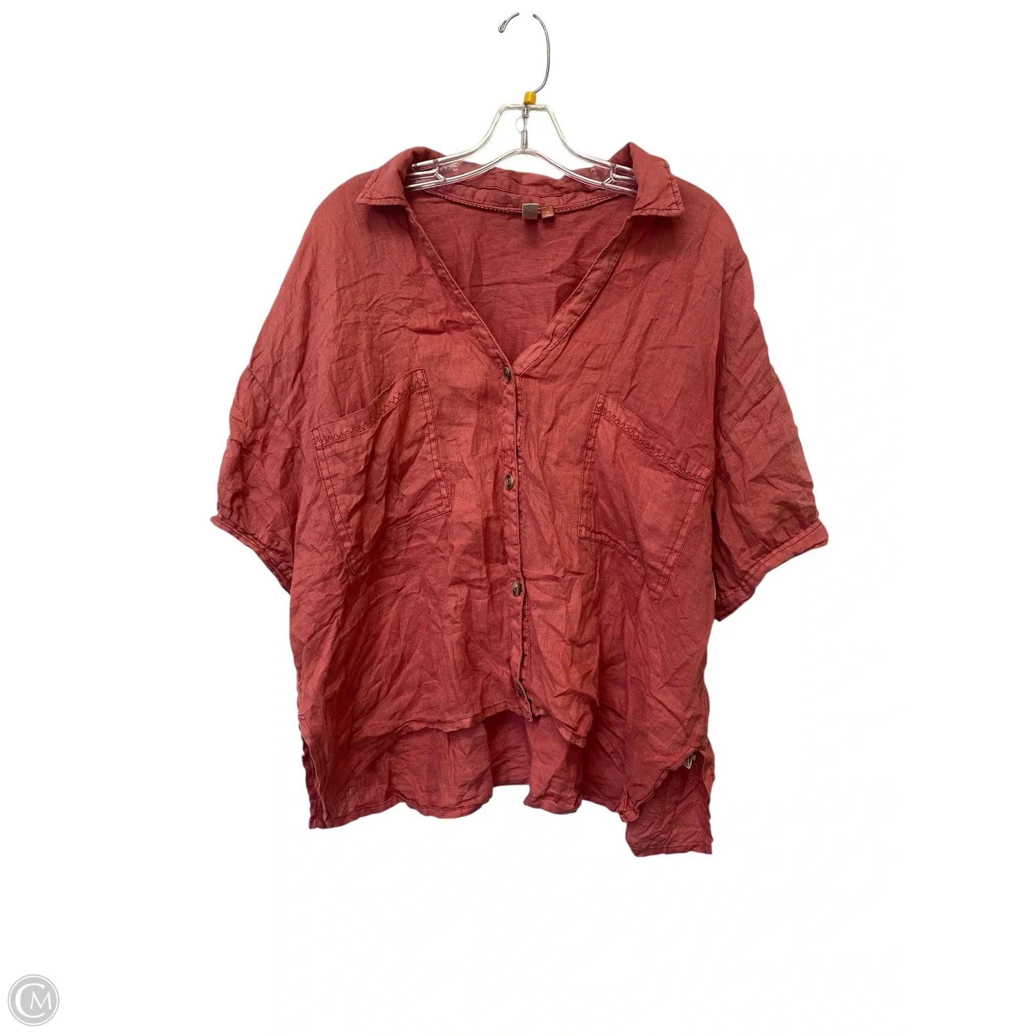 Top Short Sleeve Basic By Pilcro In Pink, Size: Xl