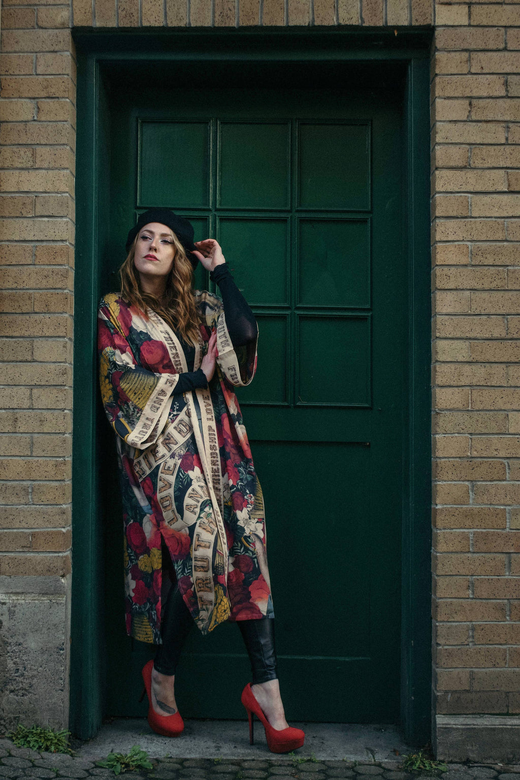Long Opera Friendship Love & Truth Bamboo Kimono