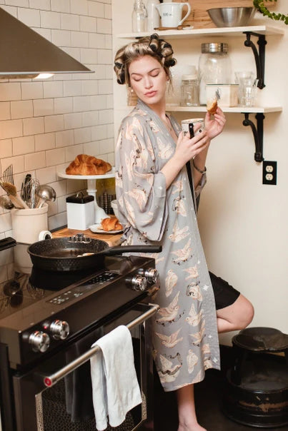 Silver Quartz Starduster Long Duster Opera Kimono