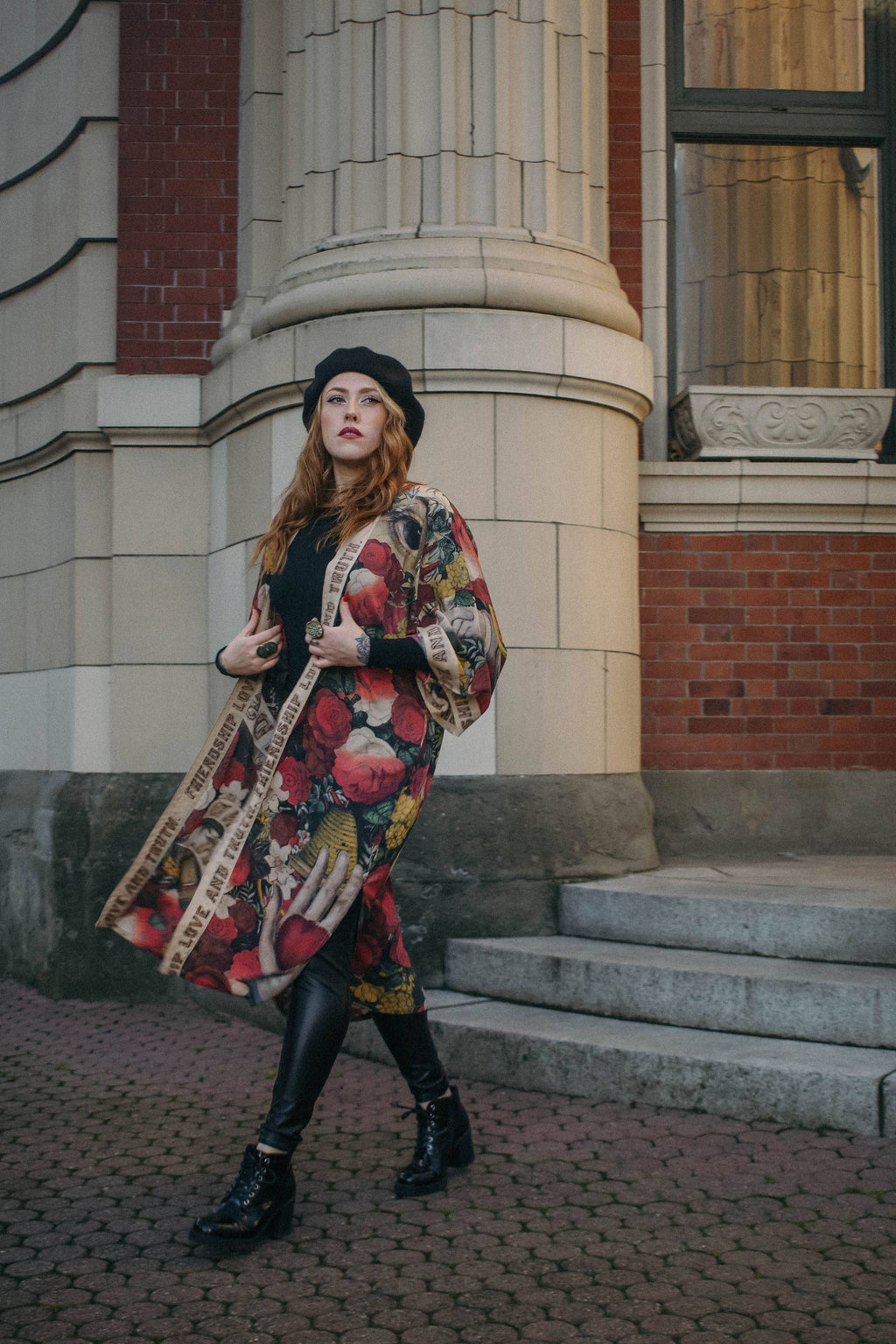 Long Opera Friendship Love & Truth Bamboo Kimono