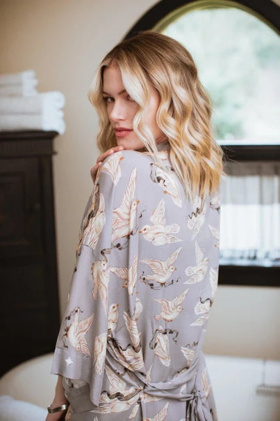 Silver Quartz Starduster Long Duster Opera Kimono