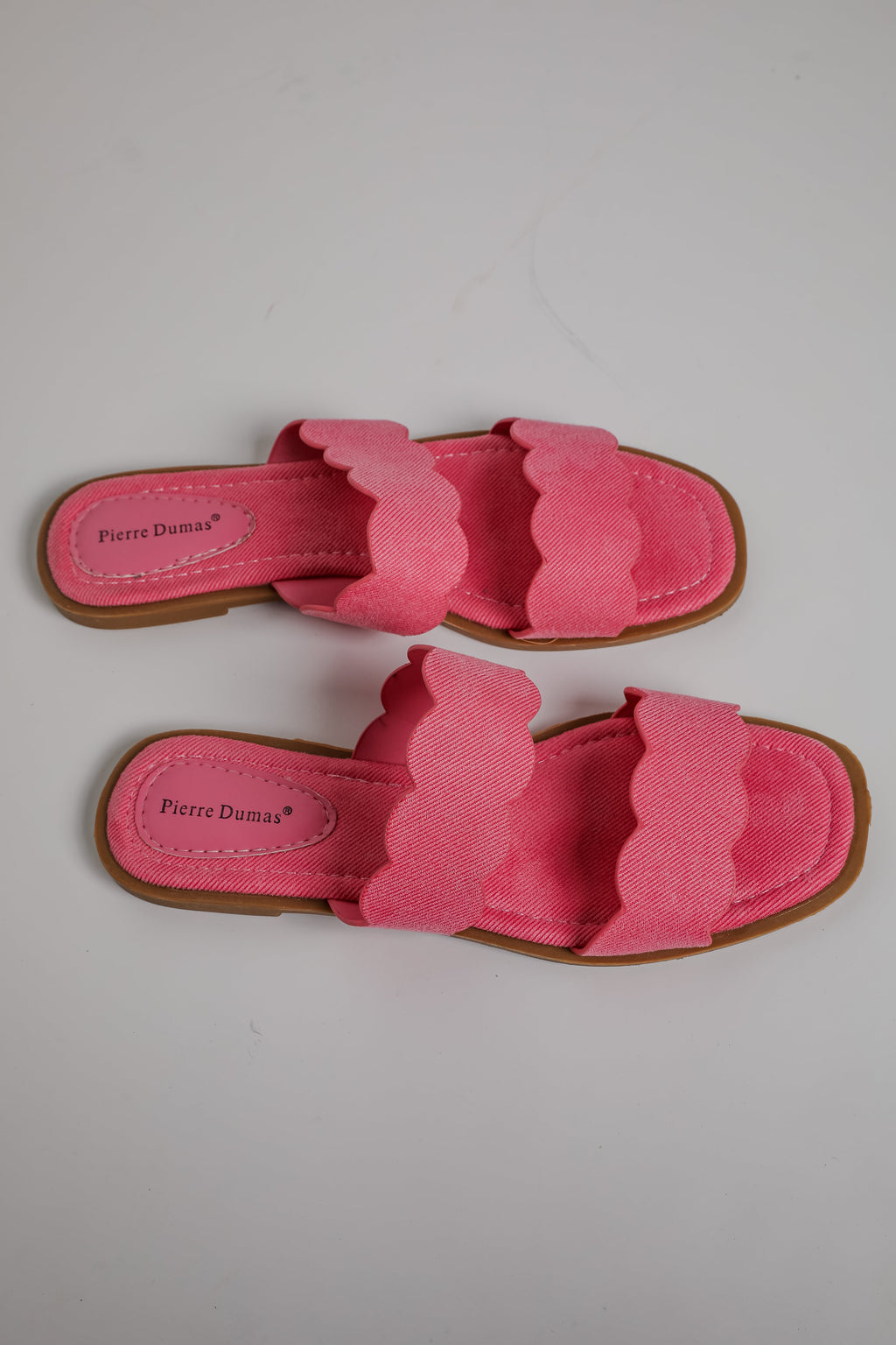 FINAL SALE - Waves Of My Heart Fuchsia Double Strap Slide Sandals