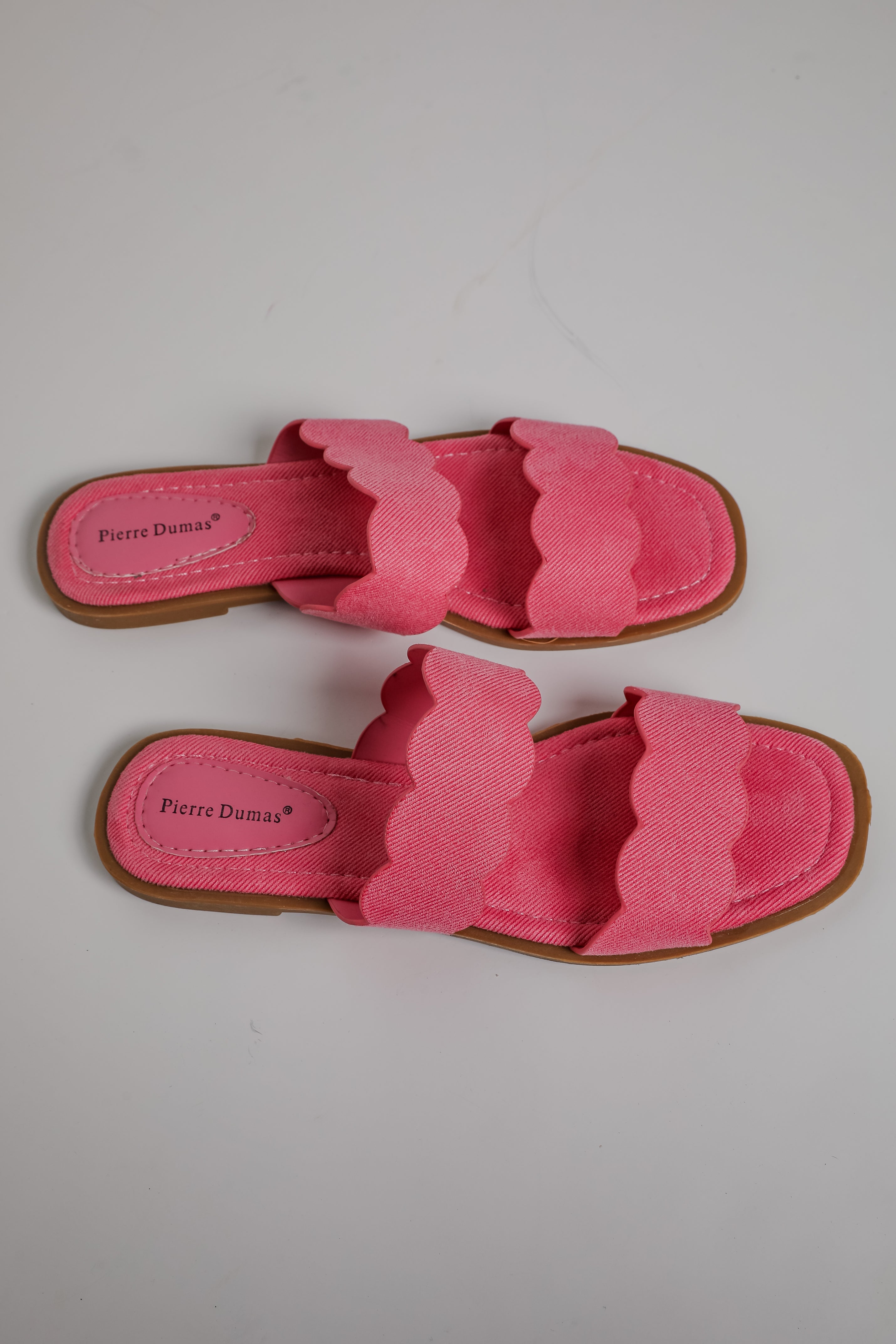 FINAL SALE - Waves Of My Heart Fuchsia Double Strap Slide Sandals