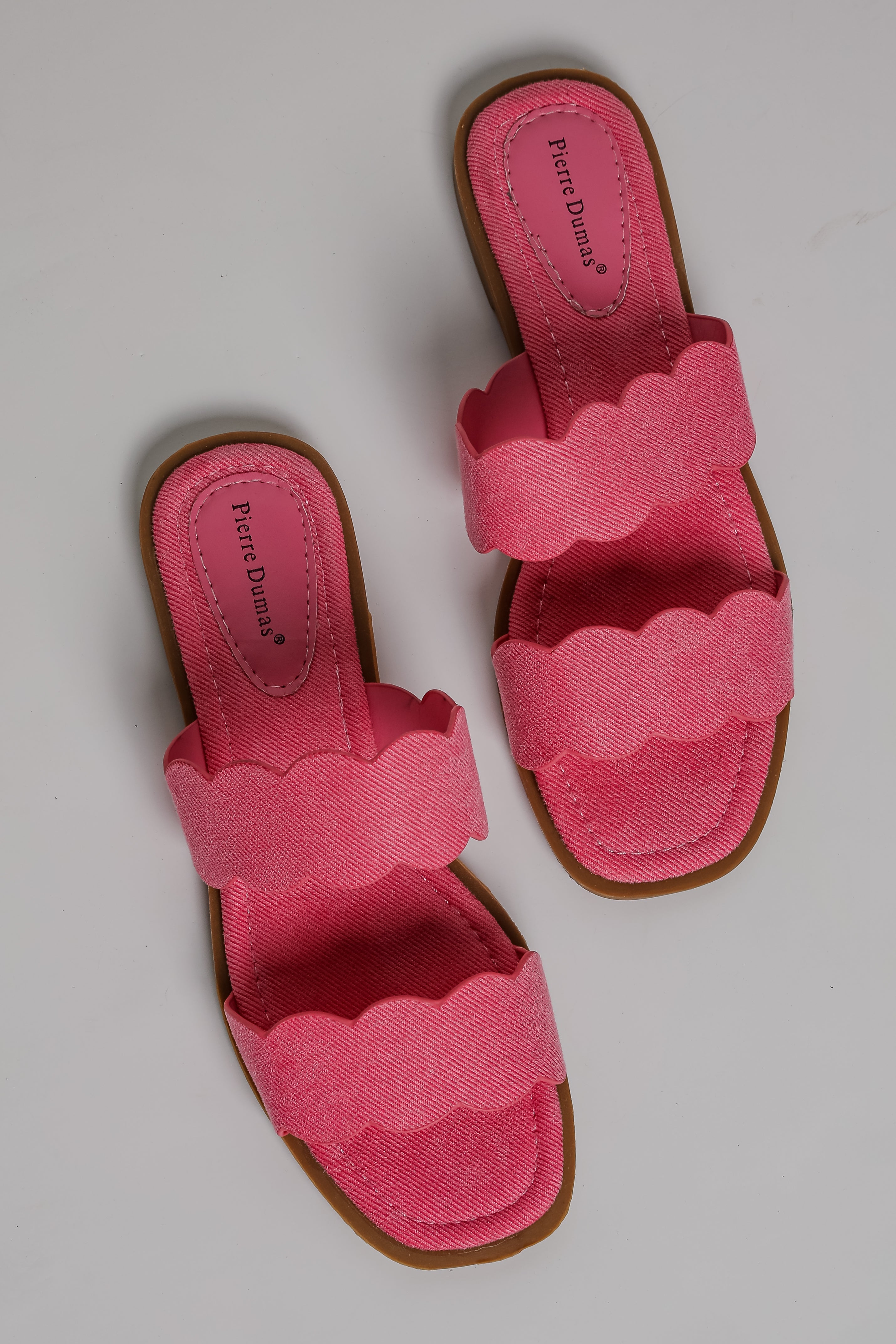 FINAL SALE - Waves Of My Heart Fuchsia Double Strap Slide Sandals