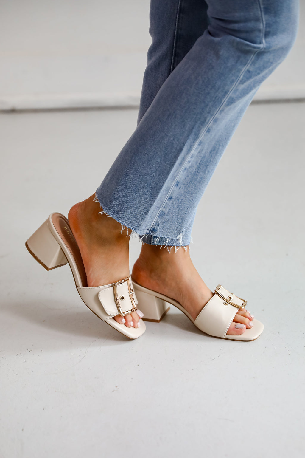 FINAL SALE - Perfect Occasion Ivory Slide Heels