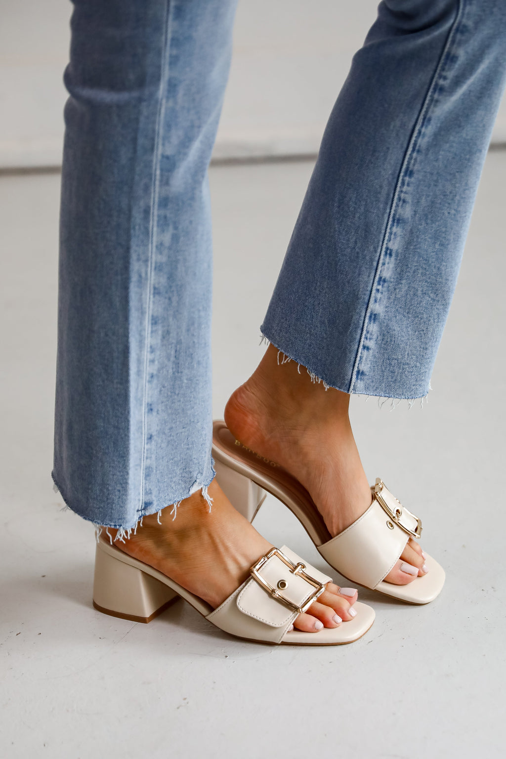 FINAL SALE - Perfect Occasion Ivory Slide Heels