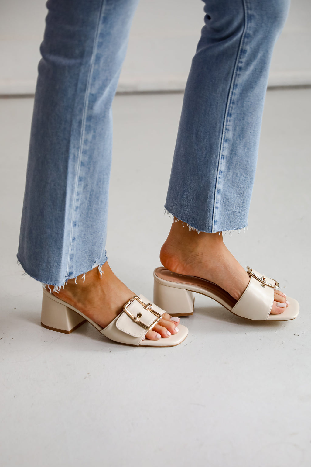 FINAL SALE - Perfect Occasion Ivory Slide Heels