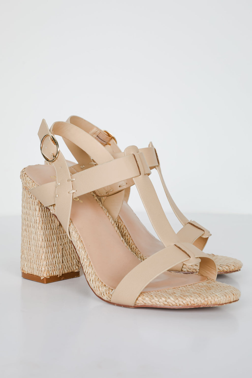 FINAL SALE - Lovely Steps Natural Raffia Heels