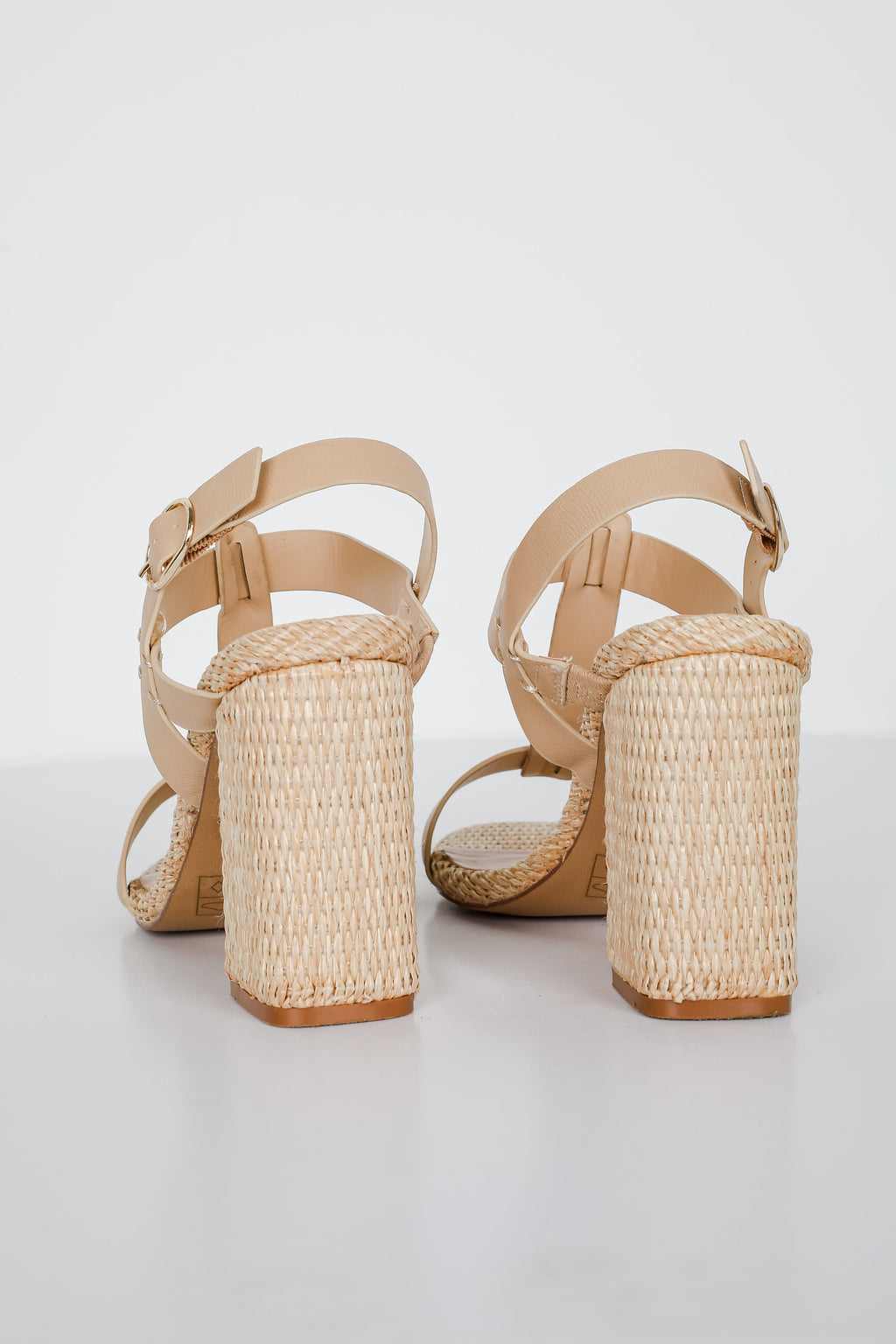 FINAL SALE - Lovely Steps Natural Raffia Heels