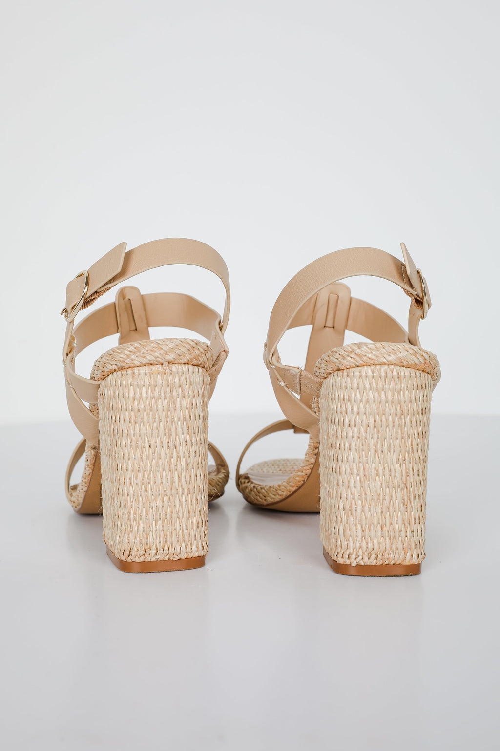 FINAL SALE - Lovely Steps Natural Raffia Heels