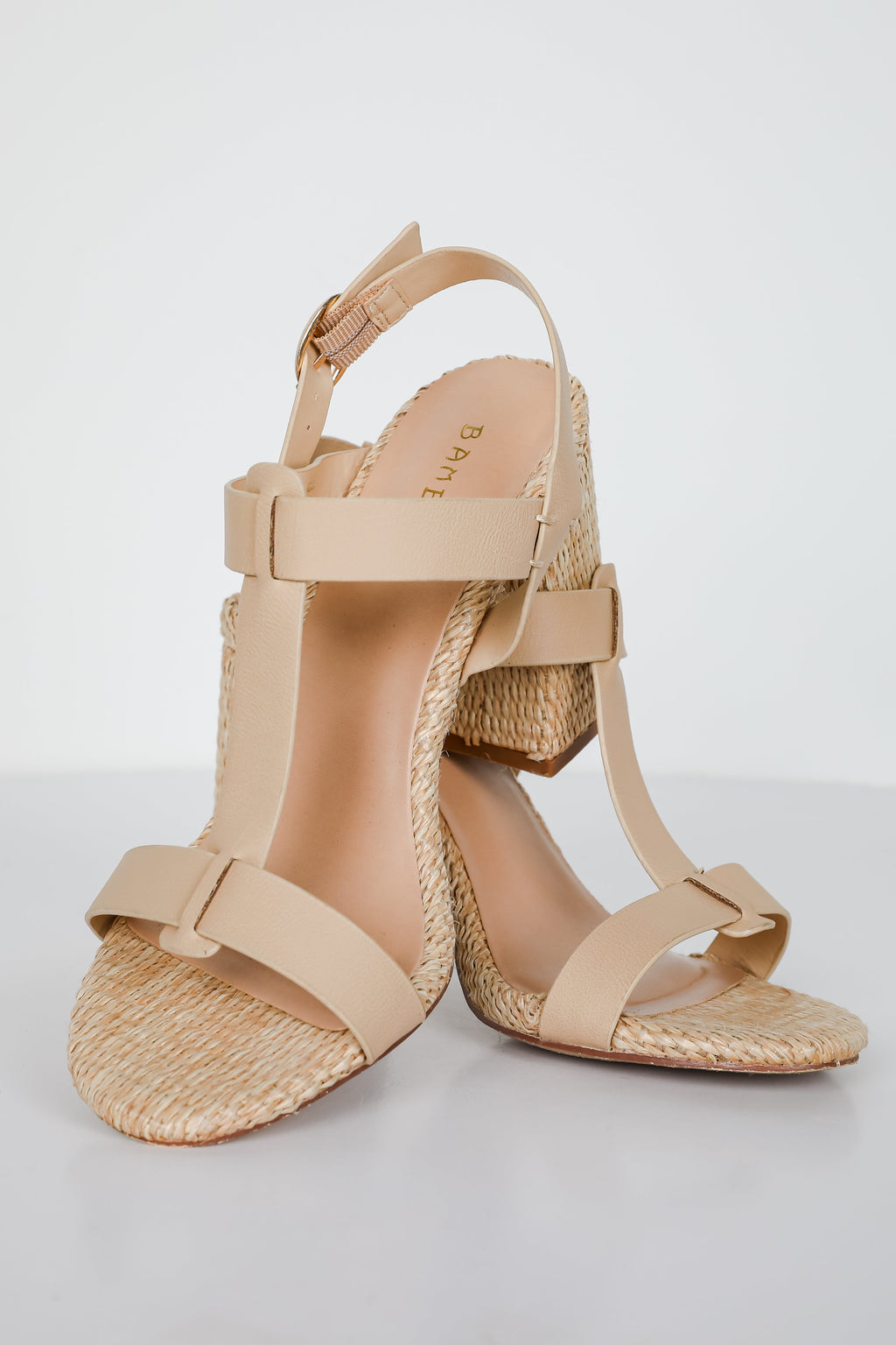 FINAL SALE - Lovely Steps Natural Raffia Heels