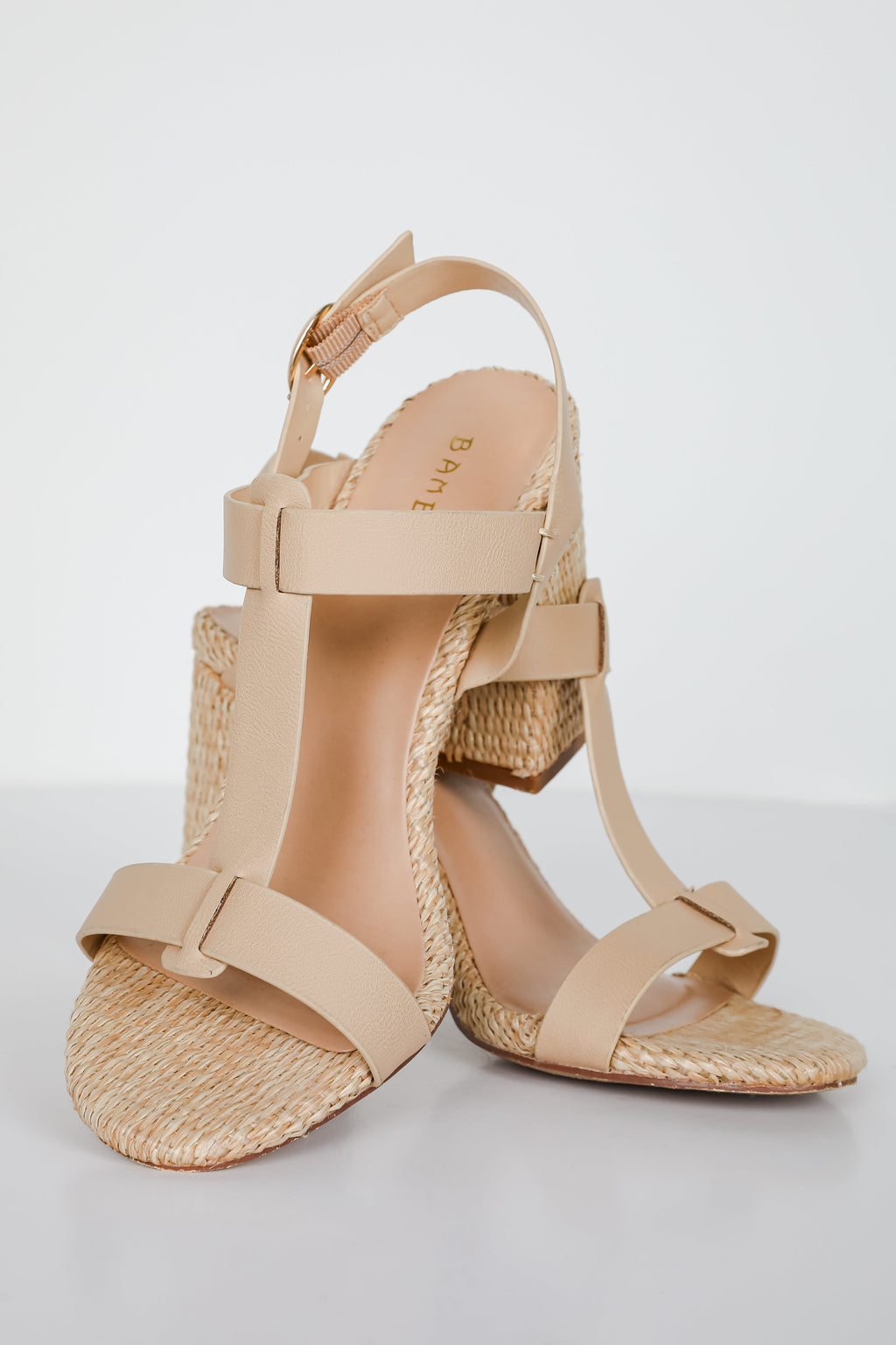 FINAL SALE - Lovely Steps Natural Raffia Heels