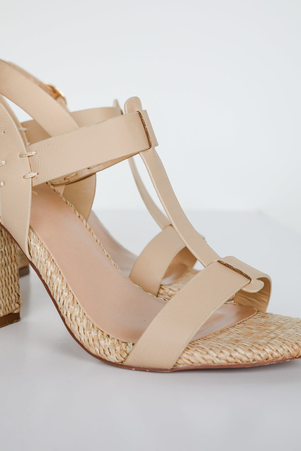 FINAL SALE - Lovely Steps Natural Raffia Heels