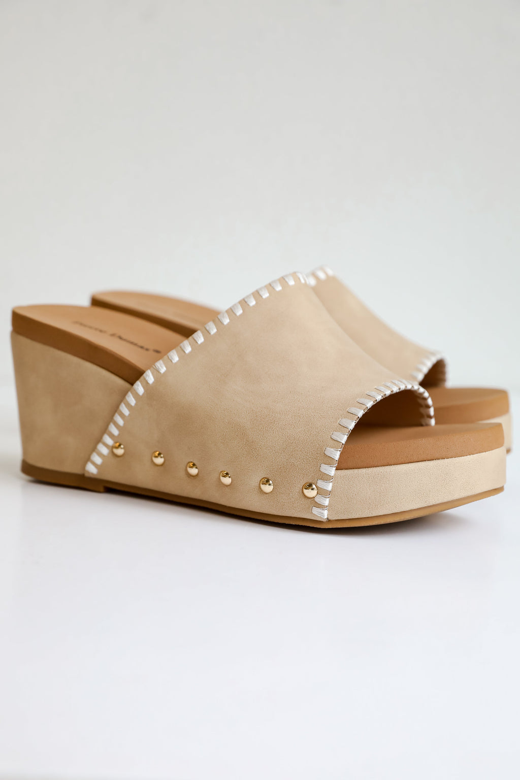FINAL SALE - Starting The Day Nude Platform Wedges