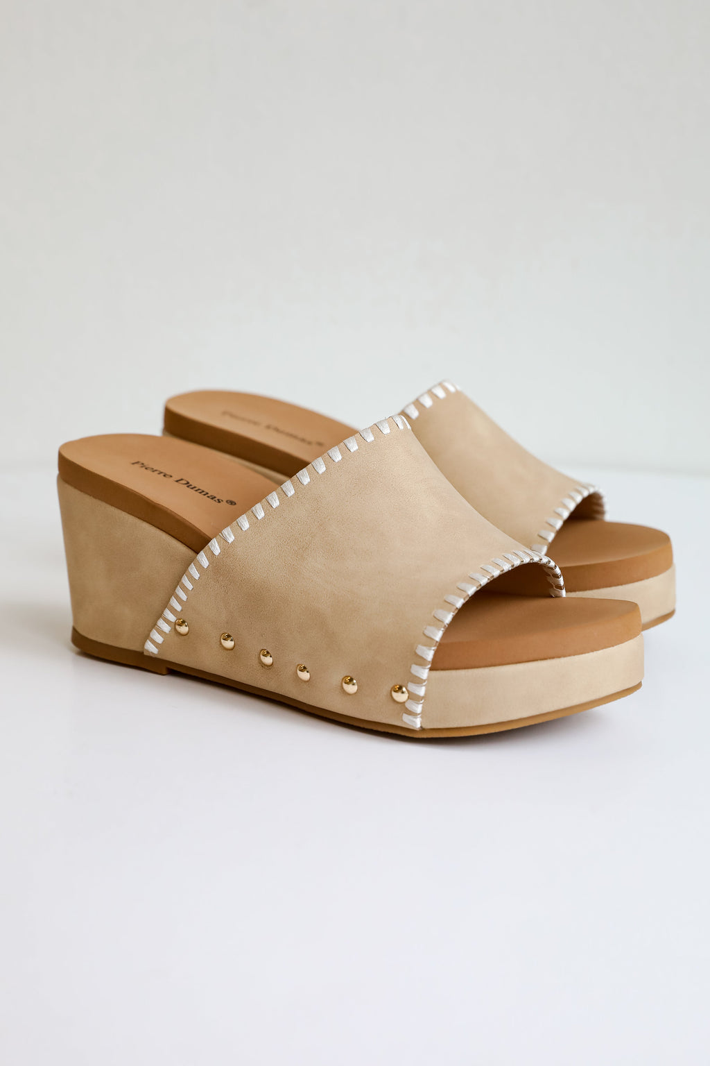 FINAL SALE - Starting The Day Nude Platform Wedges