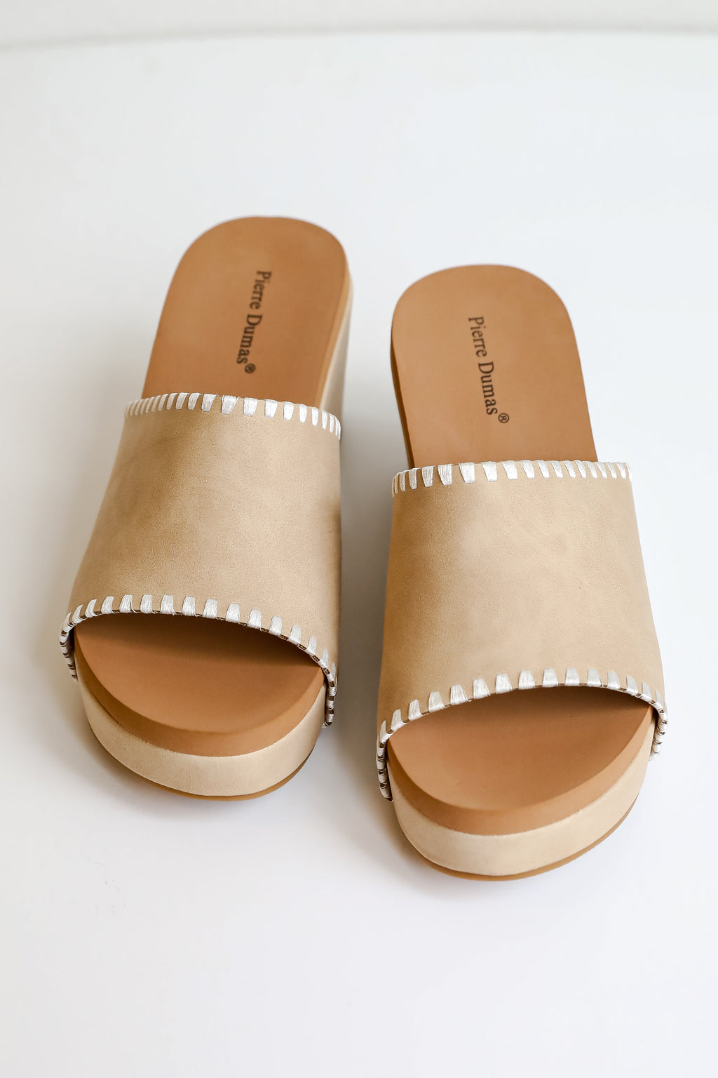 FINAL SALE - Starting The Day Nude Platform Wedges