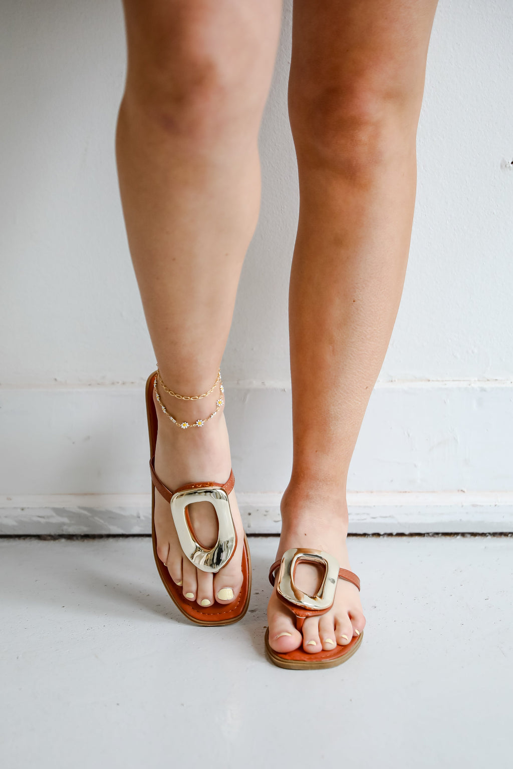 FINAL SALE - There She Goes Tan Sandals