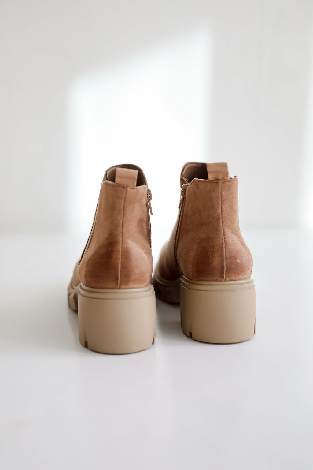 FINAL SALE - Walk It Out Taupe Platform Booties