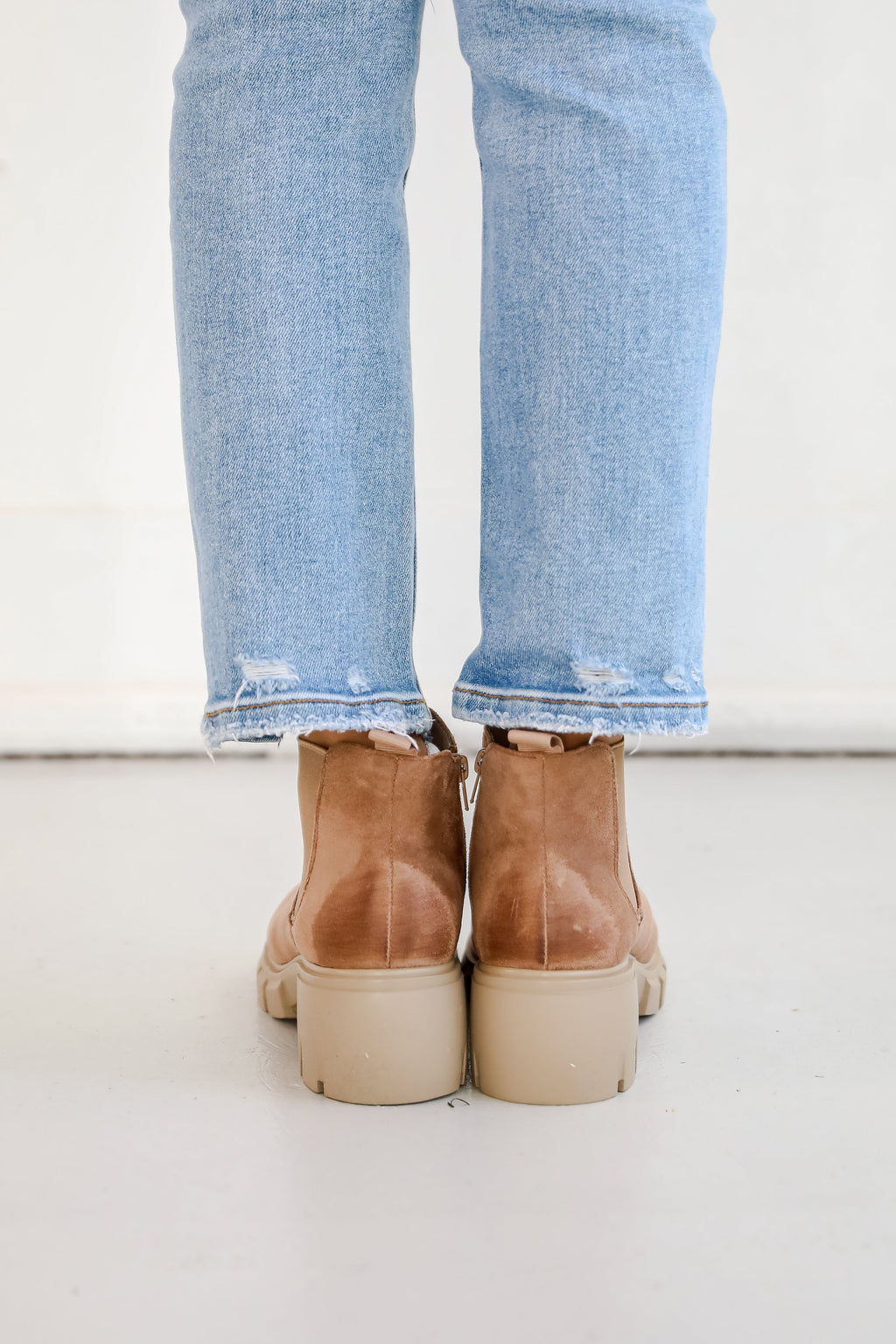 FINAL SALE - Walk It Out Taupe Platform Booties