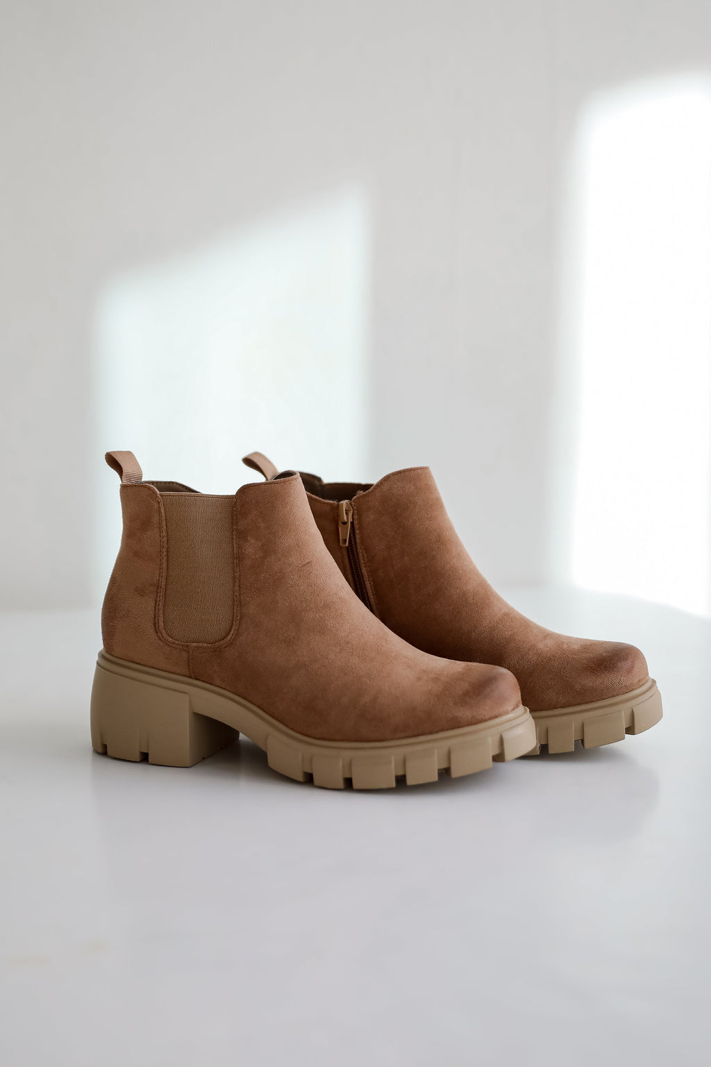 FINAL SALE - Walk It Out Taupe Platform Booties