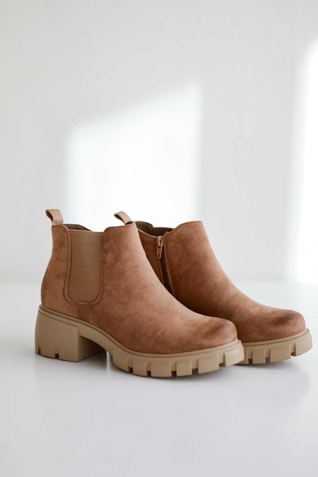 FINAL SALE - Walk It Out Taupe Platform Booties